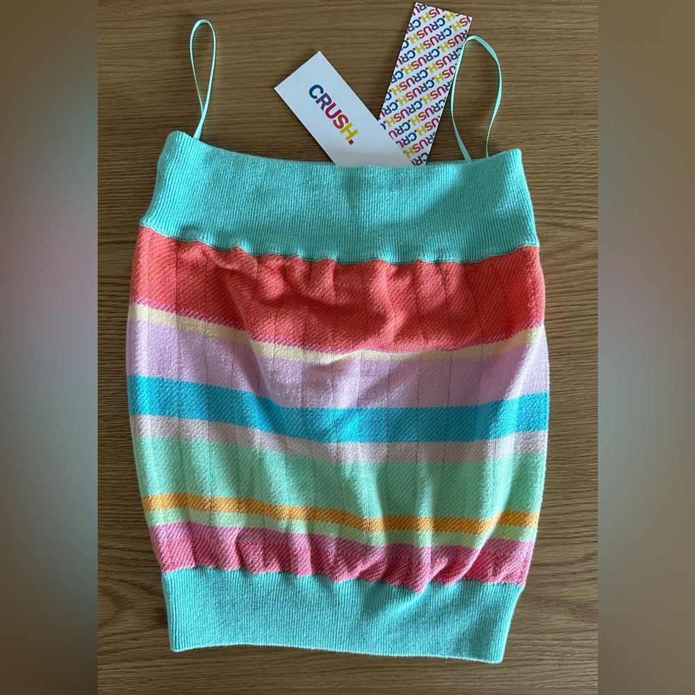 🩵 Crush Cashmere Striped Women's Tube Top 🩵